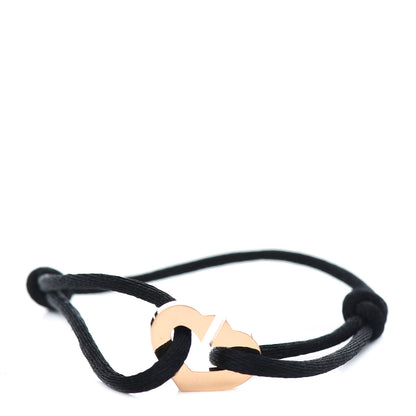Cartier 18K Pink Gold Hearts and Symbols Cord Bracelet Black 1 of 5