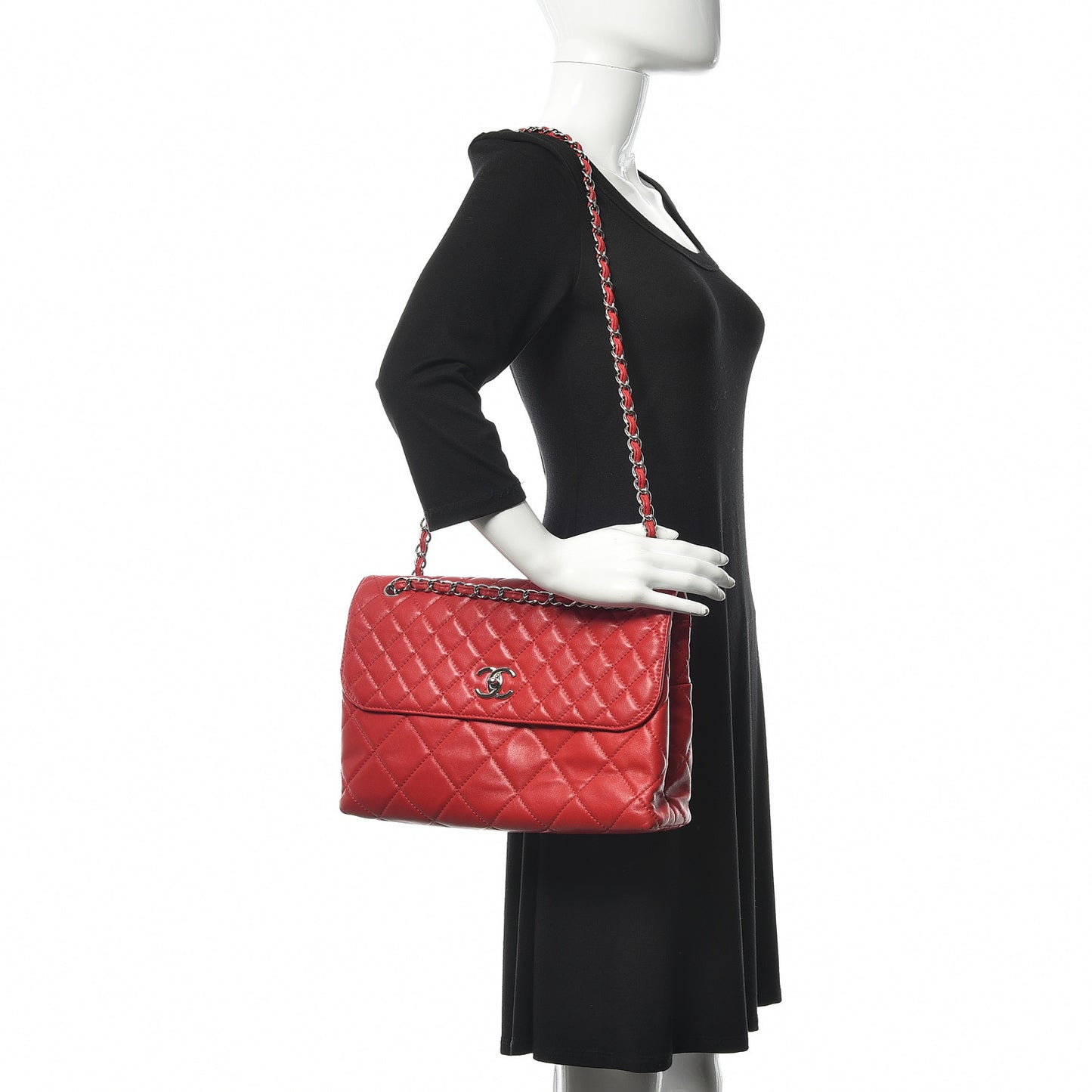 Calfskin Quilted In The Business Flap Red