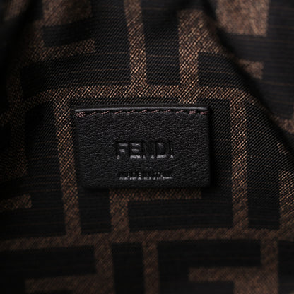 Fendi Fabric Jacquard FF 1974 Small Trapezoid Beauty Pouch Tobacco Moro Black 6 of 10