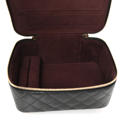 Chanel Caviar Quilted Top Handle Jewelry Case Black 5 of 7