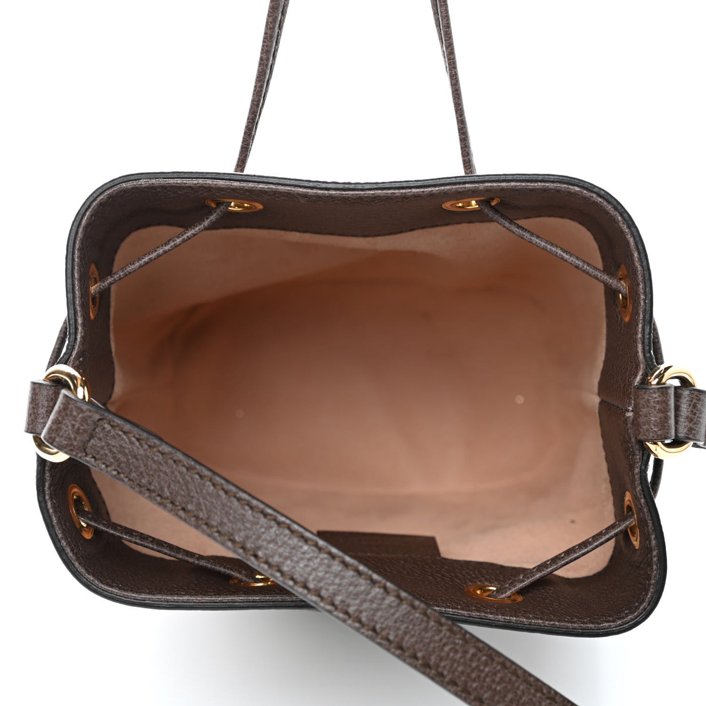 GG Supreme Monogram Web Mini Ophidia Bucket Bag Brown
