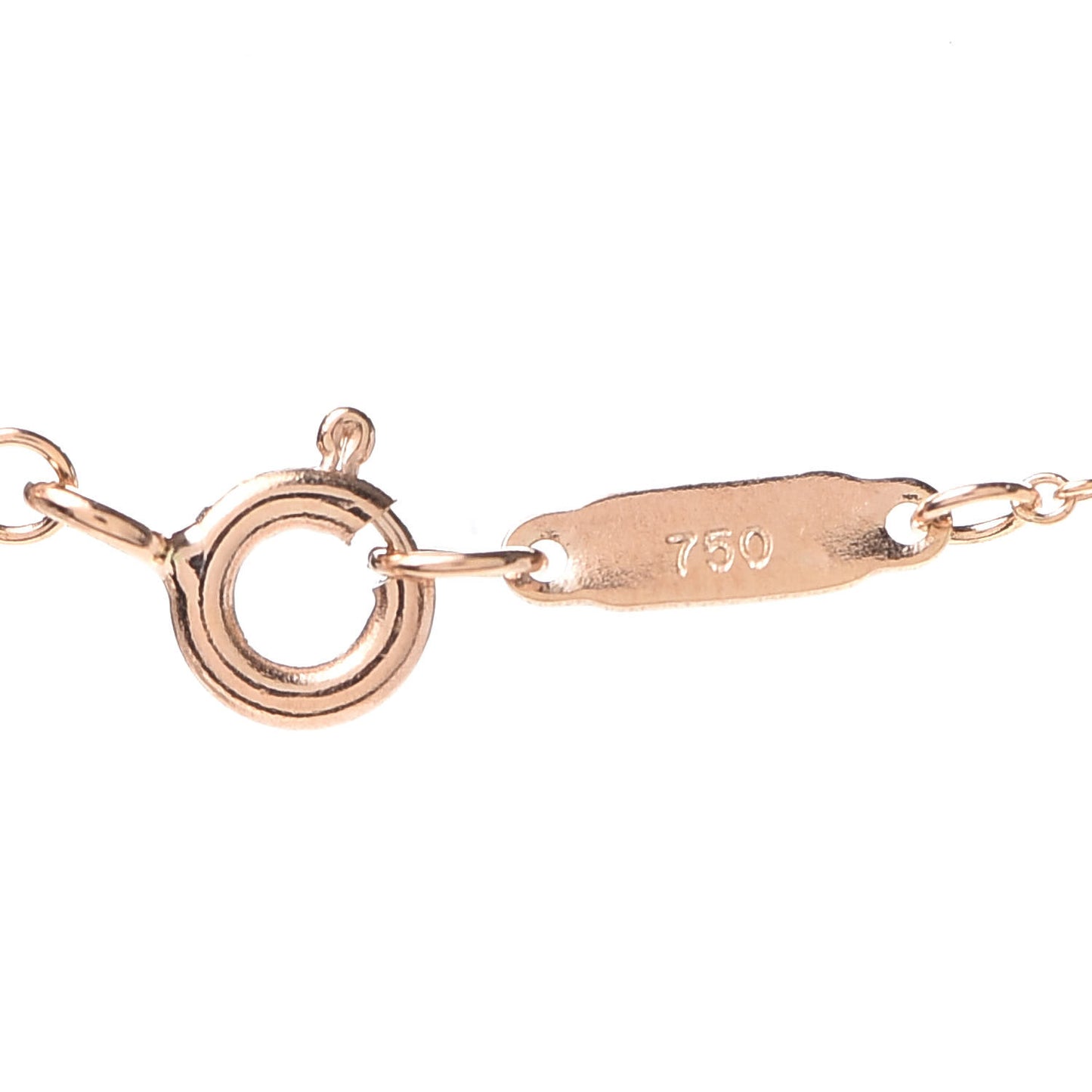 18K Rose Gold Diamond Heart Lock Pendant Necklace