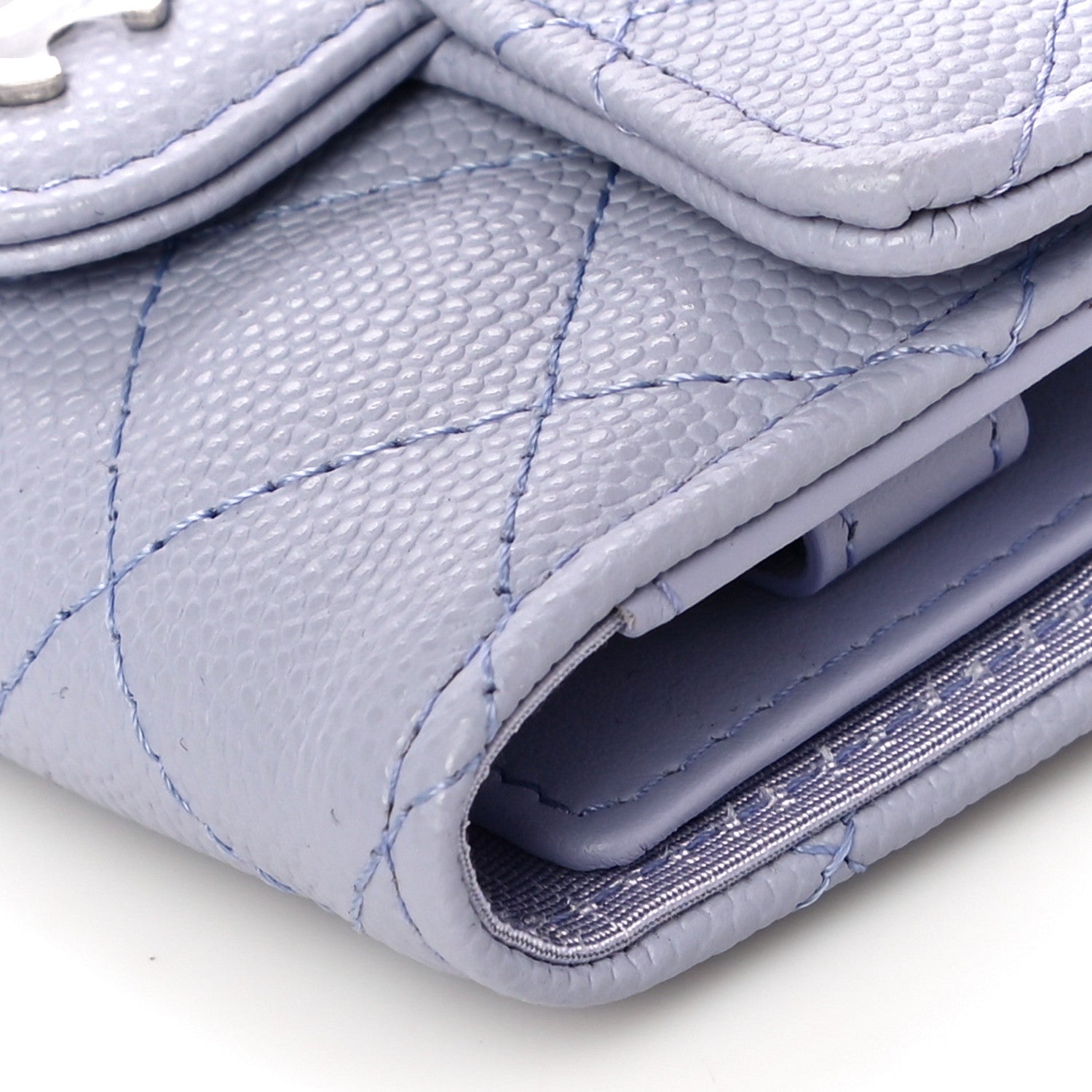 Chanel Caviar Quilted Classic 4 Key Holder Wallet Light Purple 11 of 12