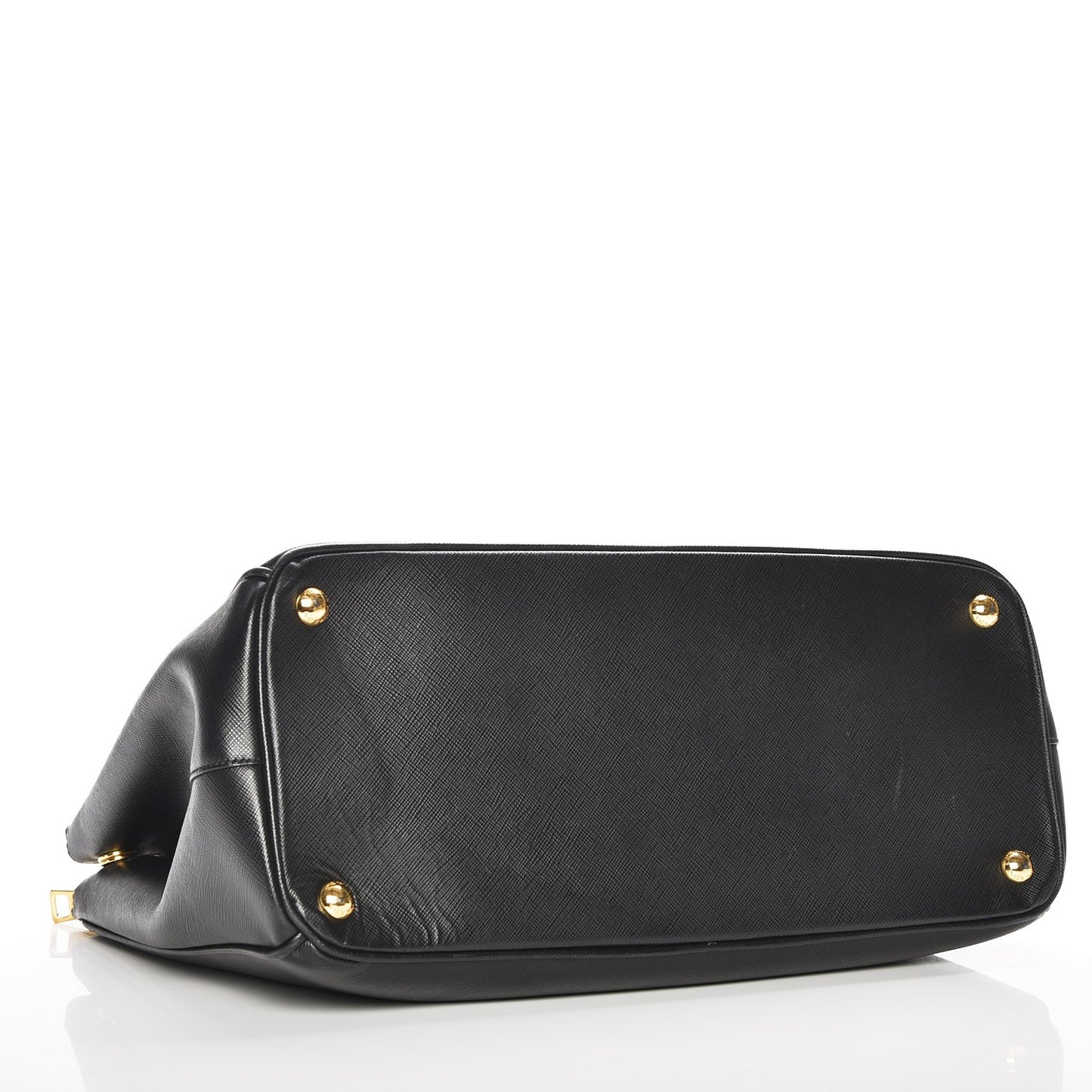 Saffiano Medium Galleria Double Zip Tote Black