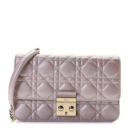Christian Dior Pearly Lambskin Cannage Miss Dior Promenade Pouch Lotus 2 of 20