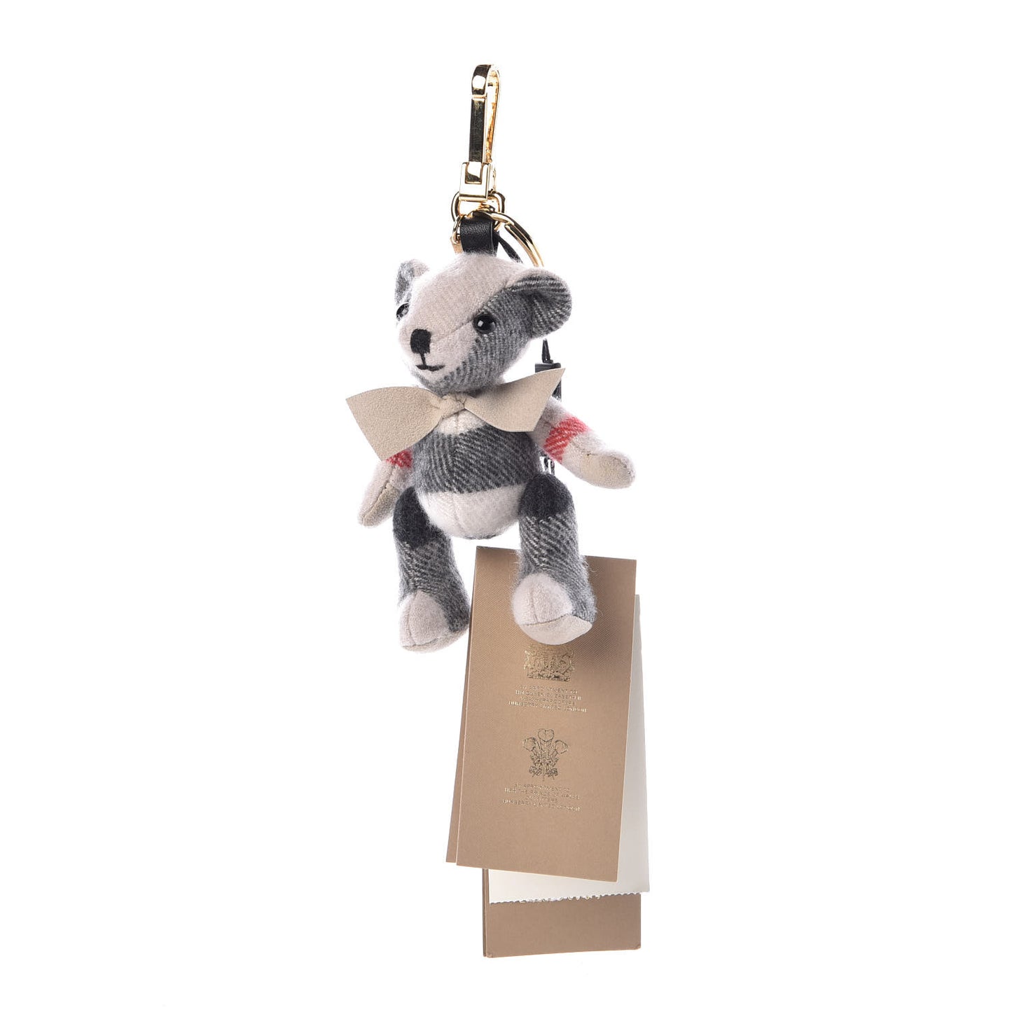 Cashmere House Check Thomas Bear Bag Charm Stone