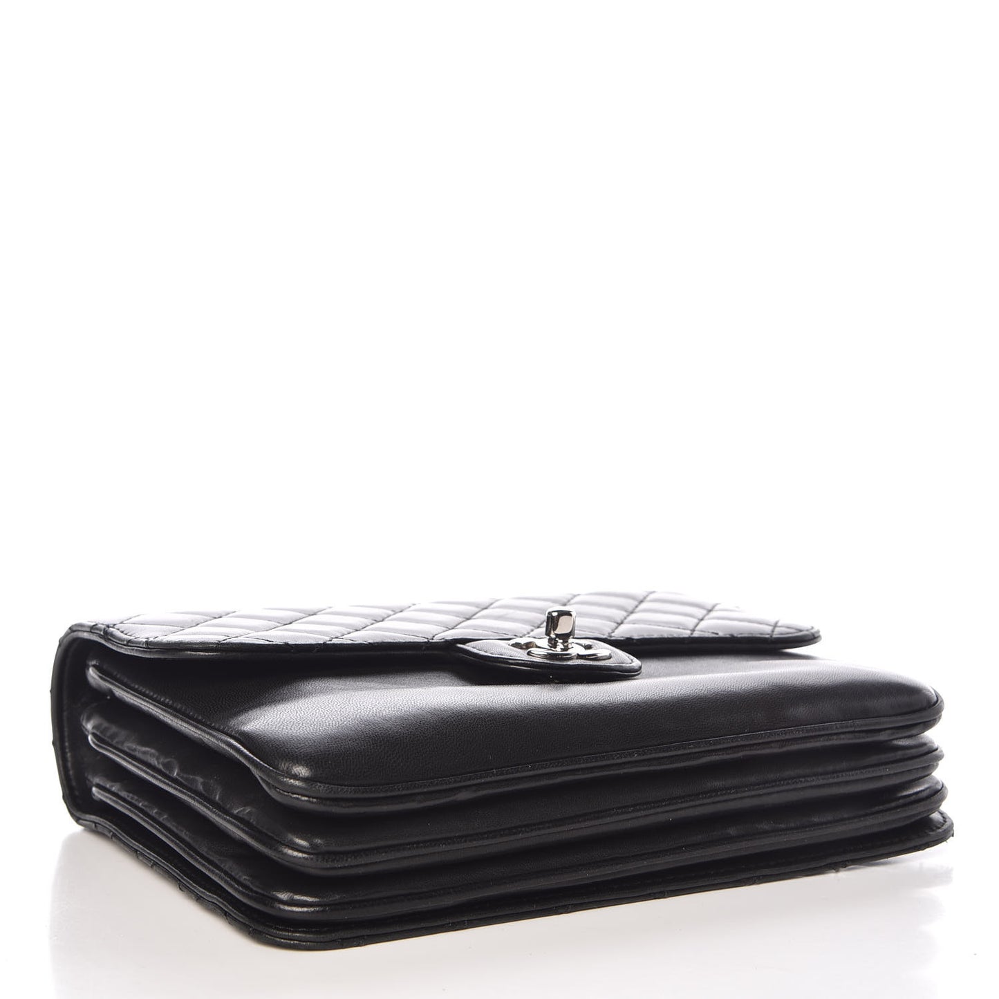 Lambskin Quilted Flap Black