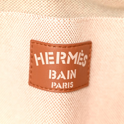 Hermes H Canvas Printed Escale A La Plage Beach Bag Or 6 of 9