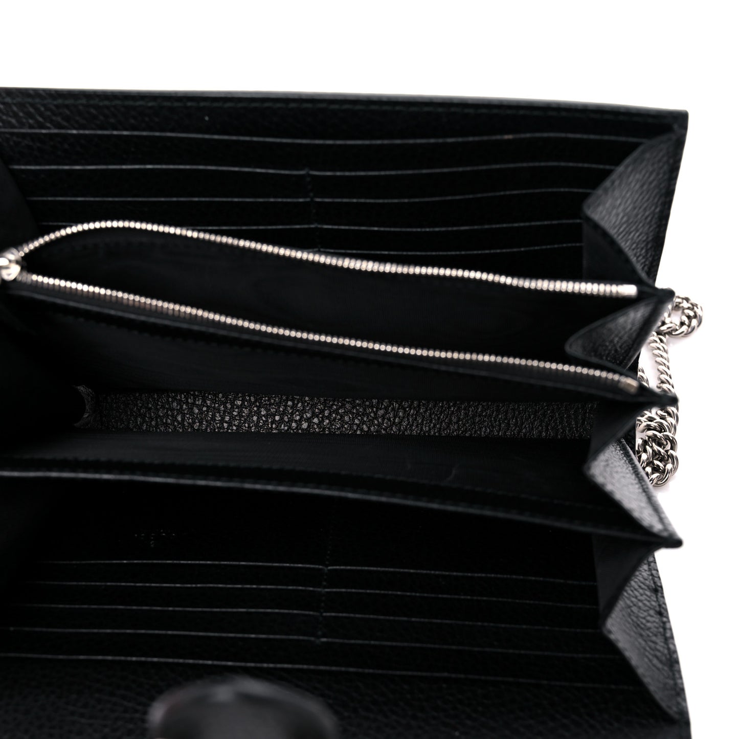 Calfskin Mini Dionysus Chain Wallet Black