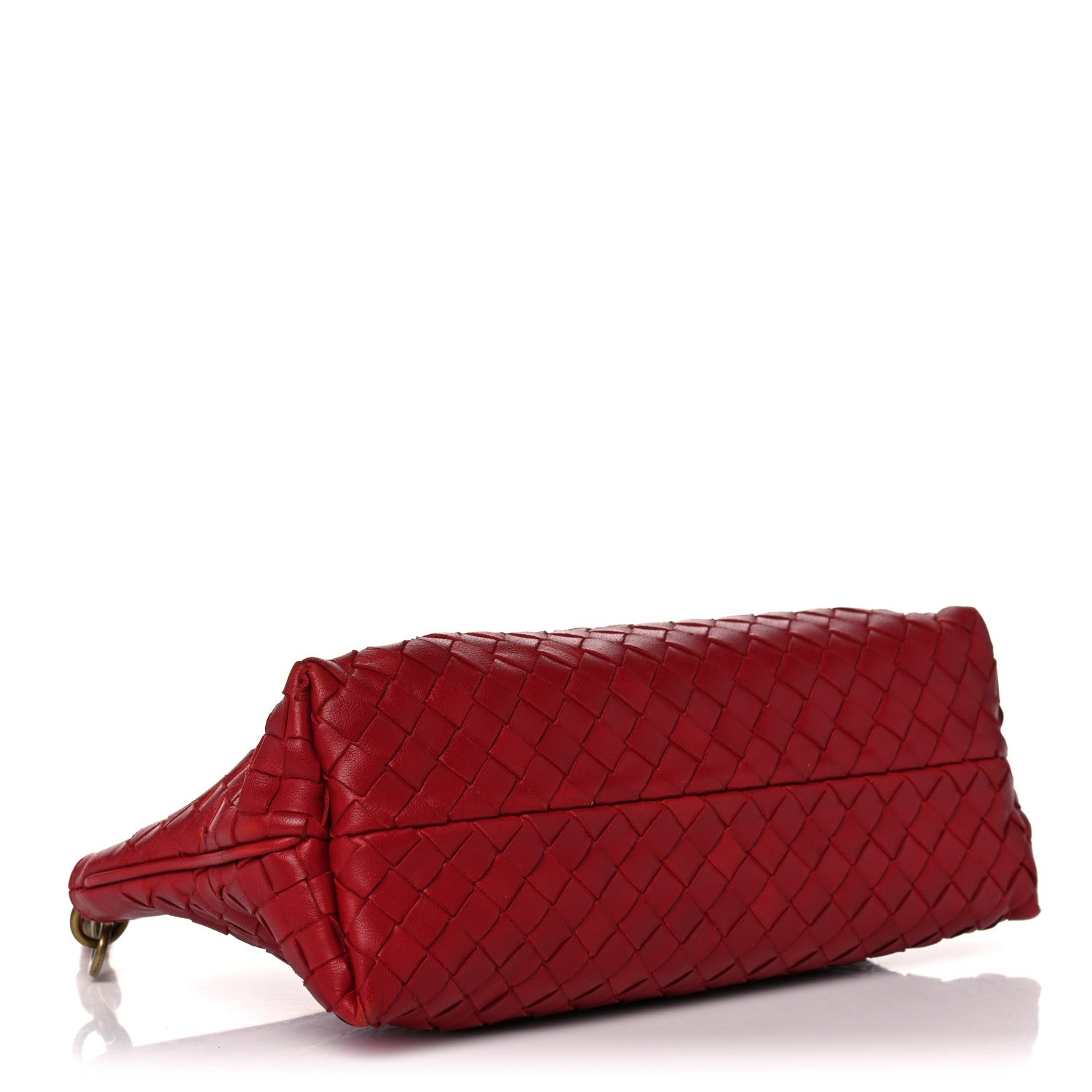 Bottega Veneta Nappa Intrecciato Shoulder Bag Red 4 of 12