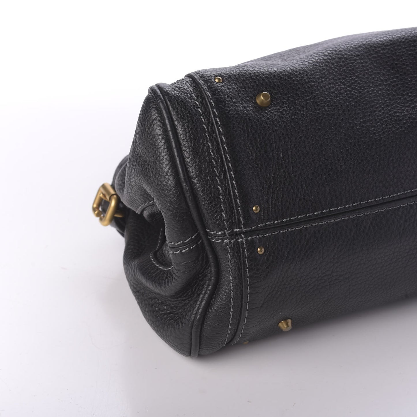 Calfskin Medium Paddington Satchel Black