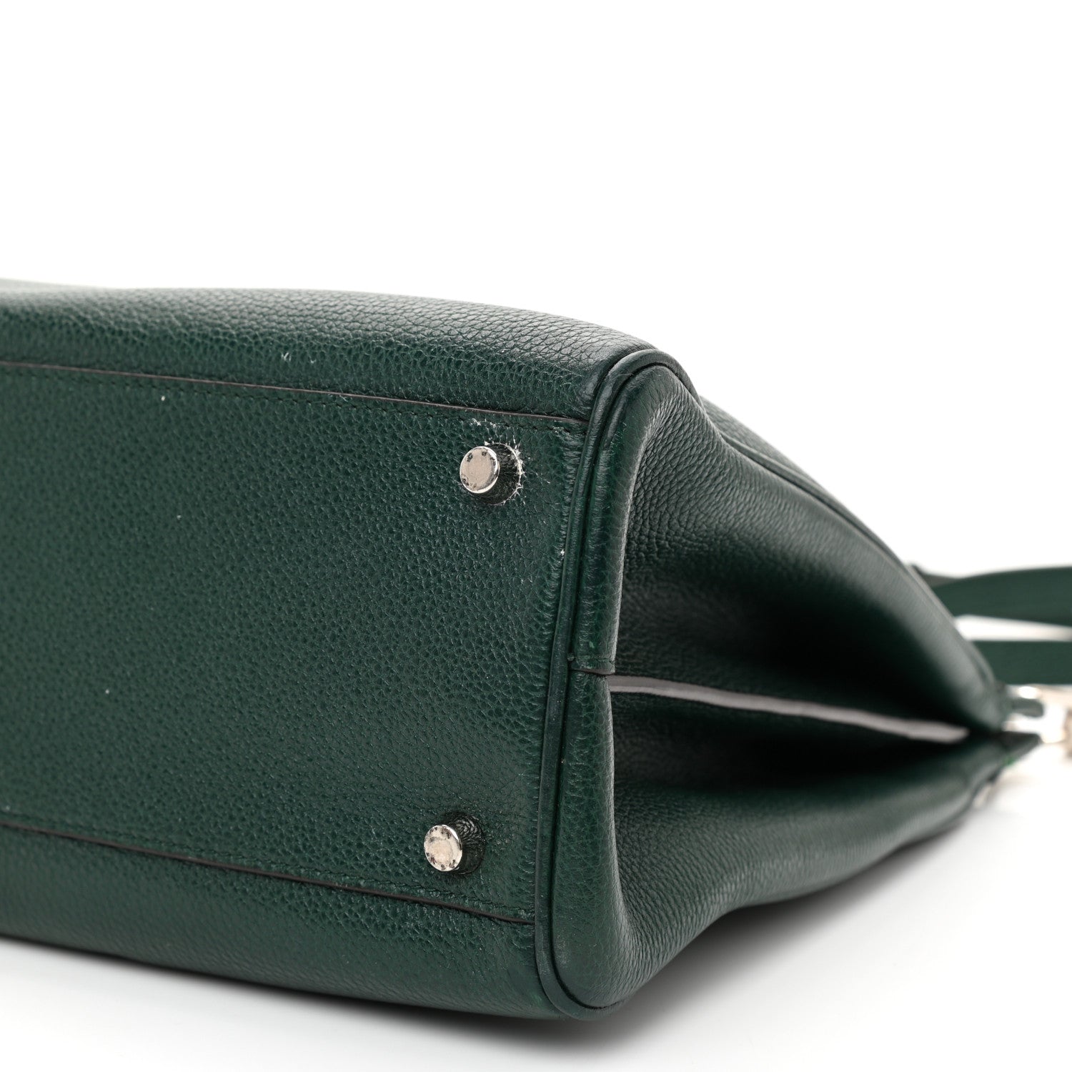 Gucci Grainy Calfskin Medium Zumi Top Handle Bag Vintage Green 11 of 11