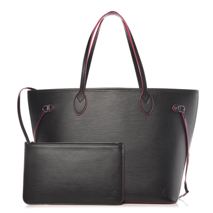 Louis Vuitton Epi Neverfull MM Black Hot Pink 1 of 11