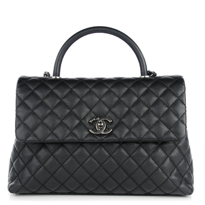 Chanel Caviar Quilted Medium Coco Handle Flap Black 1 of 8