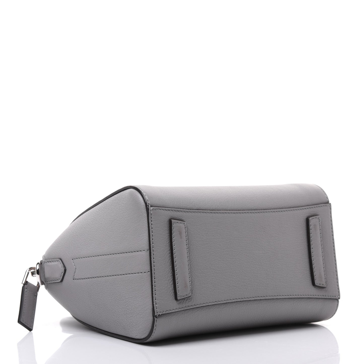 Sugar Goatskin Mini Antigona Pearl Grey