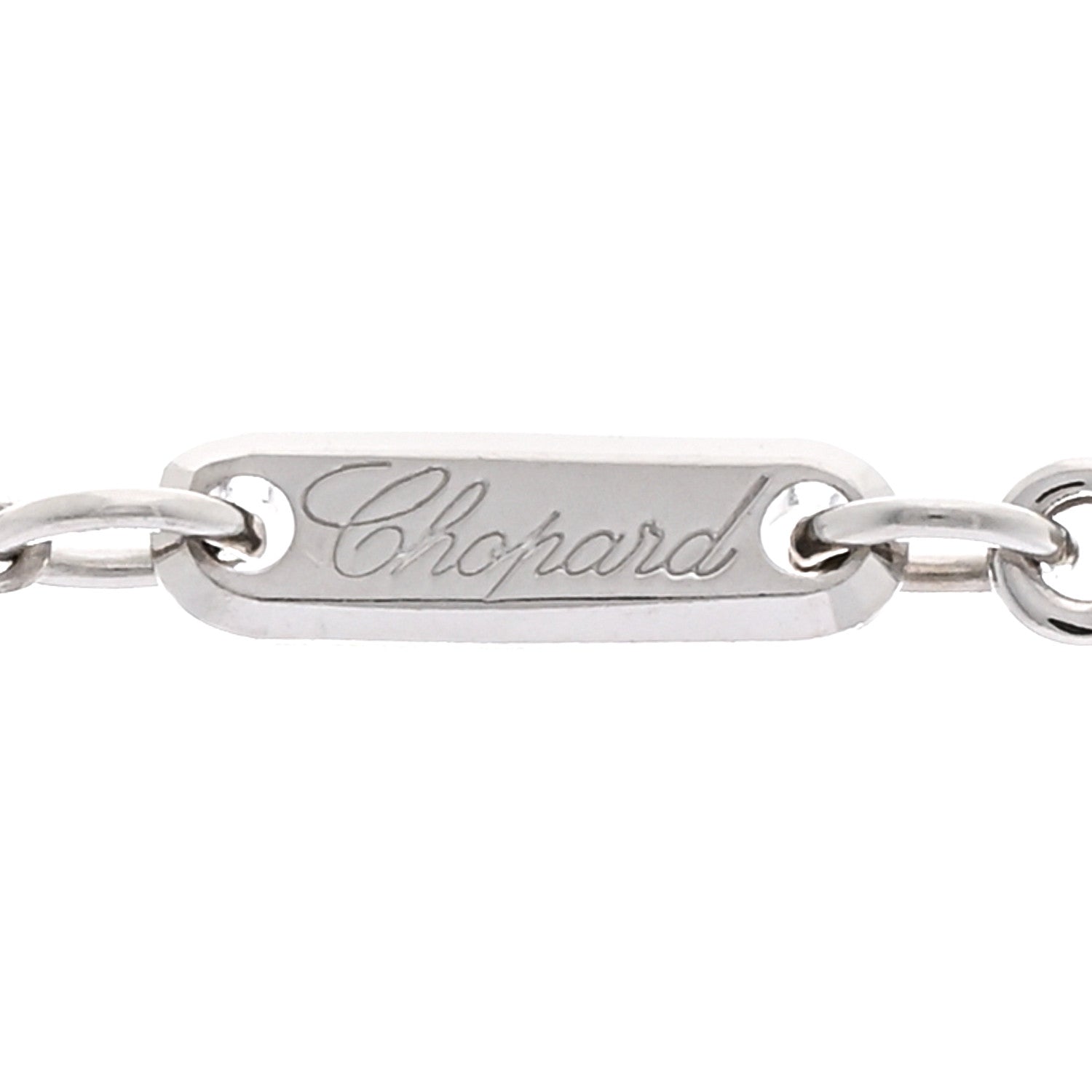 Chopard 18K White Gold Diamond Happy Bubbles Pendant Necklace 4 of 4