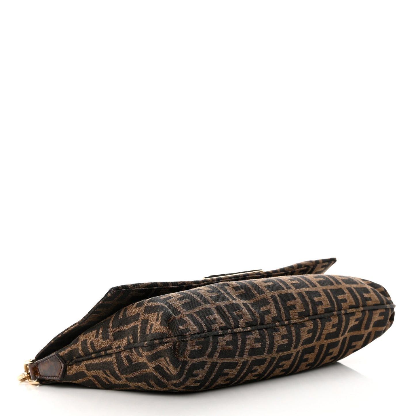 Zucca Patent Large Mia Shoulder Flap Tobacco
