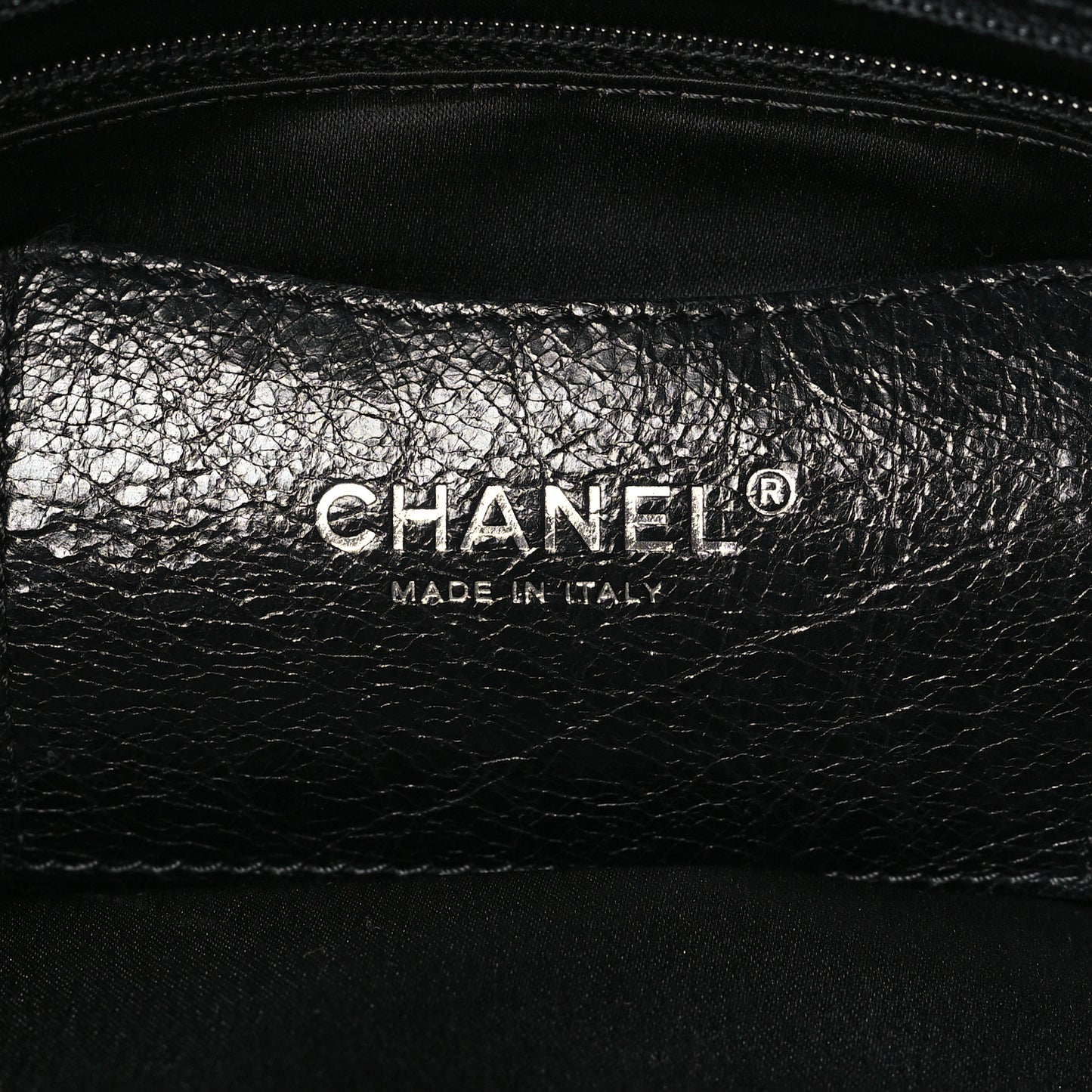 Glazed Calfskin Large On The Road Tote Black