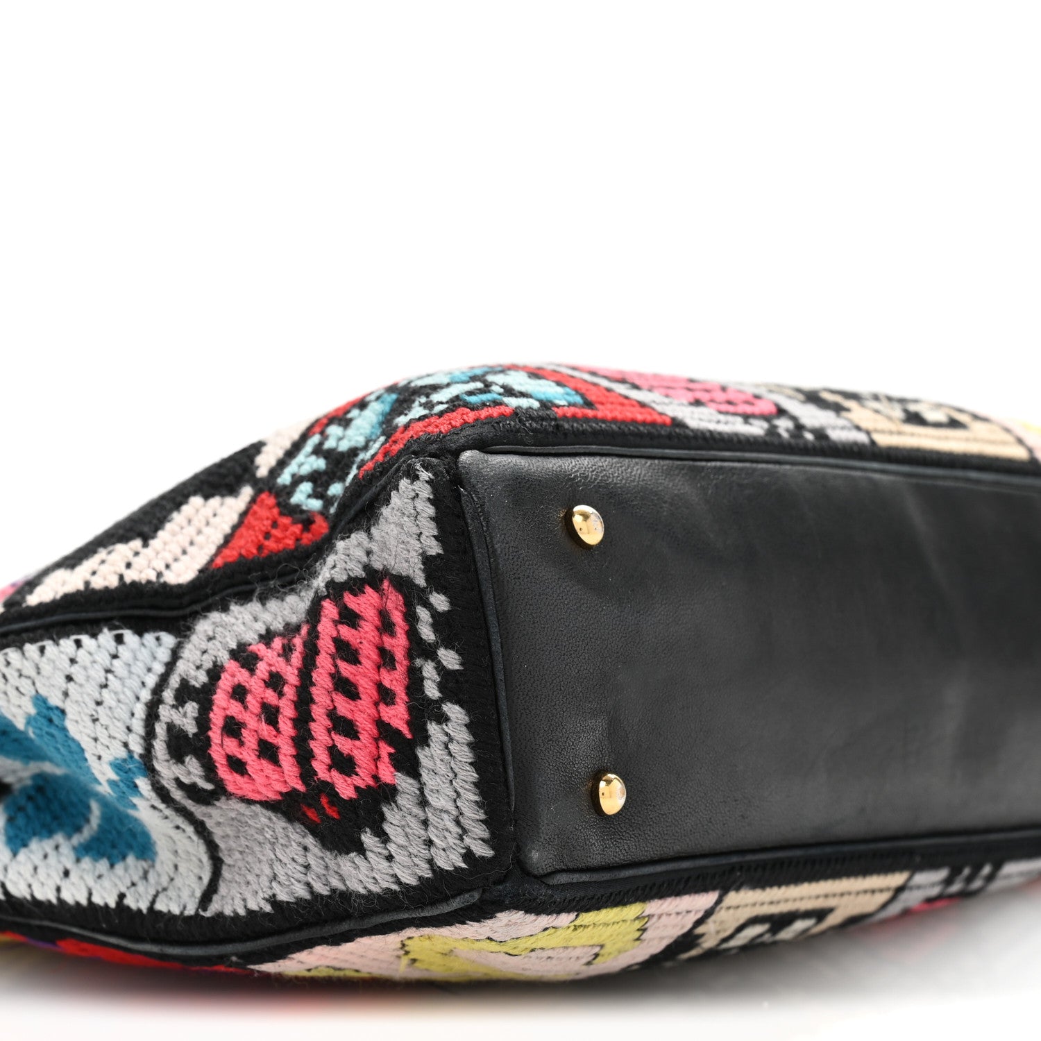 Chanel Needlepoint Precious Symbols Shoulder Bag Black 9 of 16