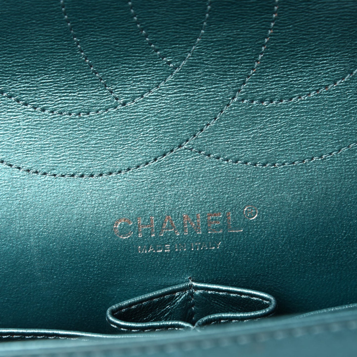 Metallic Calfskin Quilted 2.55 Reissue 227 Flap Turquoise