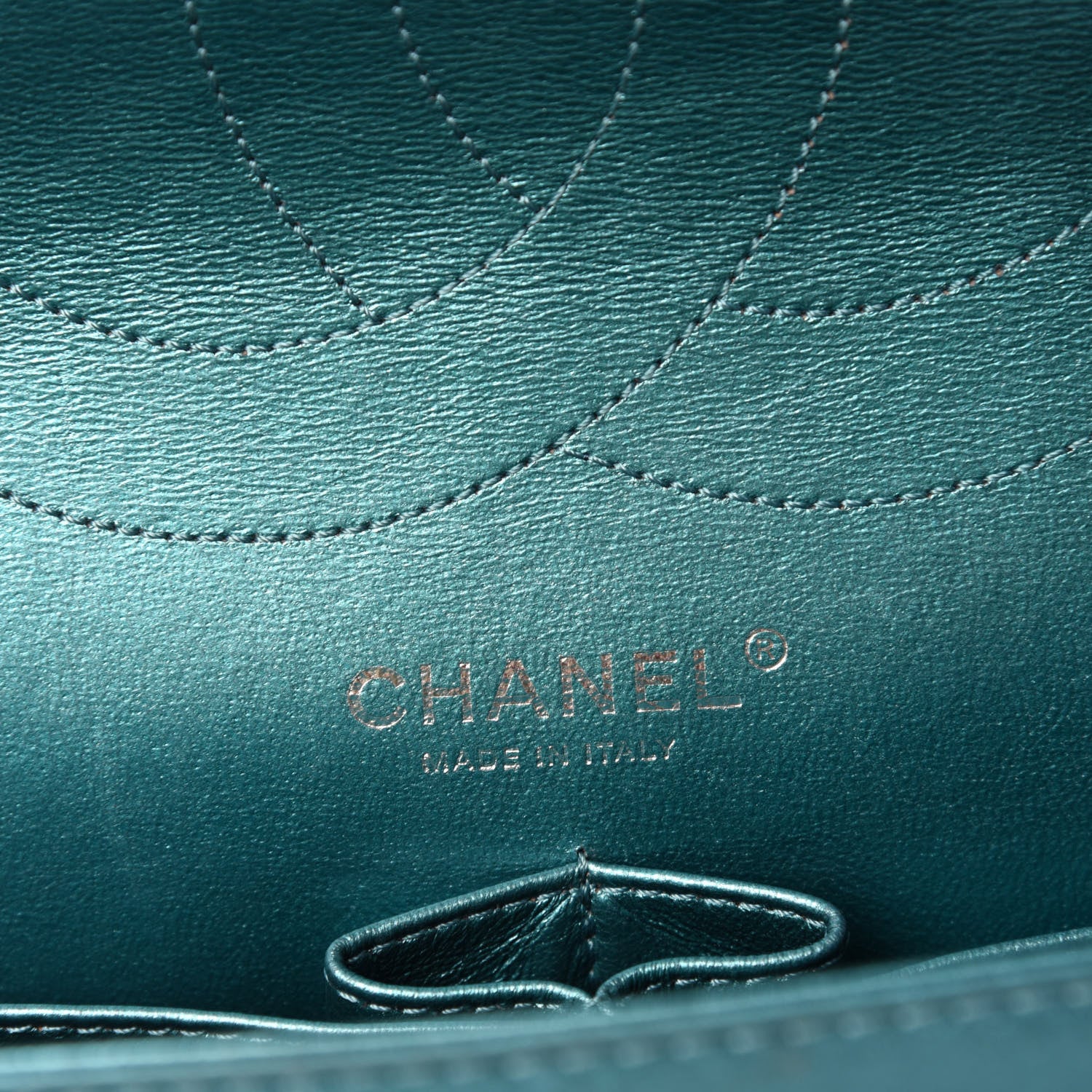 Chanel Metallic Calfskin Quilted 2.55 Reissue 227 Flap Turquoise 13 of 15