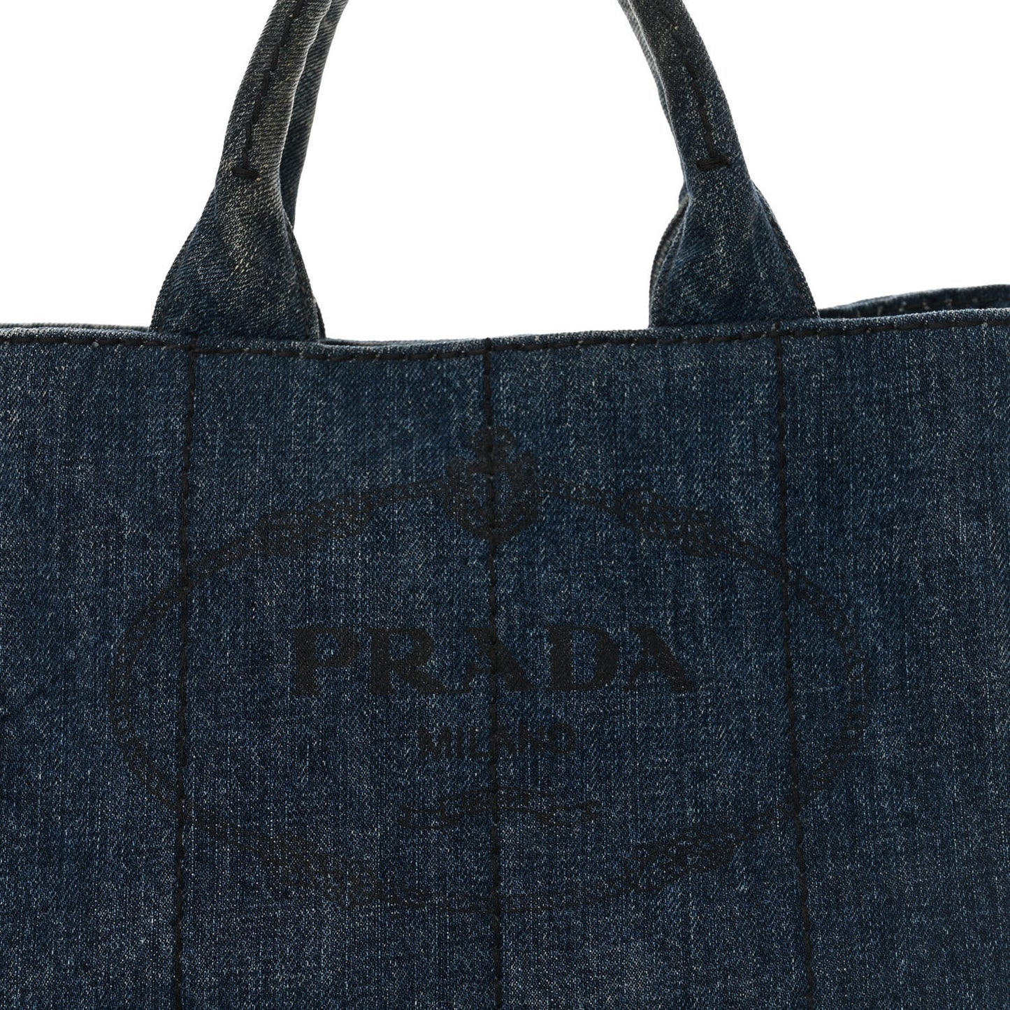Denim Canapa Small Logo Tote Avio