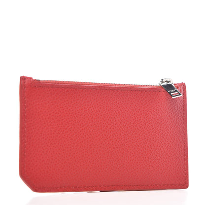 Saint Laurent Grained Calfskin 5 Fragments Zip Pouch Card Holder New Red 3 of 8