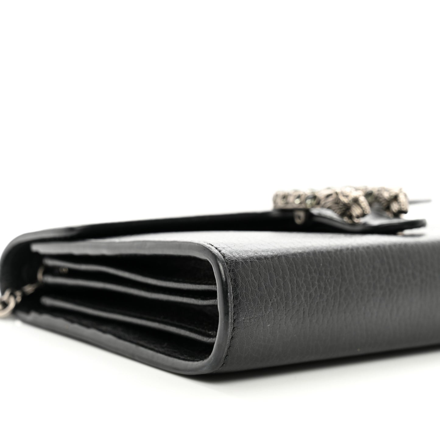 Calfskin Mini Dionysus Chain Wallet Black