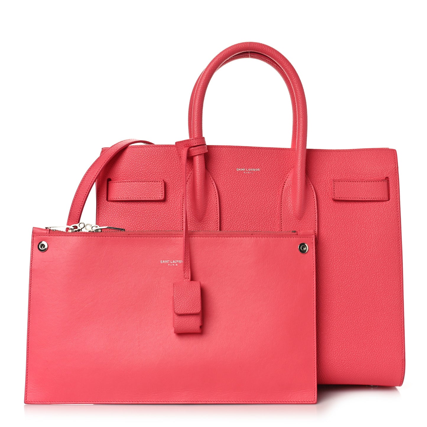 Grained Calfskin Small Sac De Jour Rose Clair