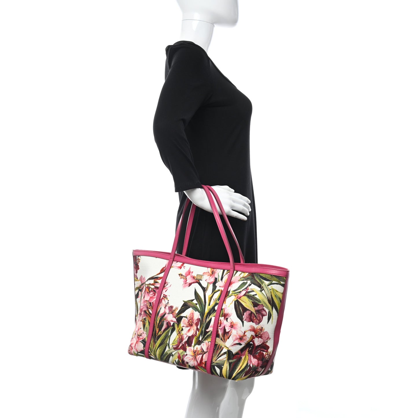 Canvas Floral Printed Escape Tote Pink
