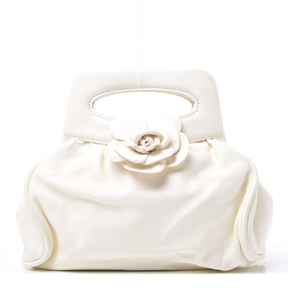 Chanel Lambskin Camellia Handbag White 1 of 9