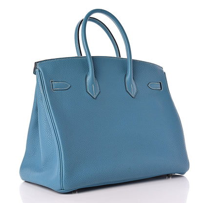 Hermes Togo Birkin 35 Blue Jean 3 of 32
