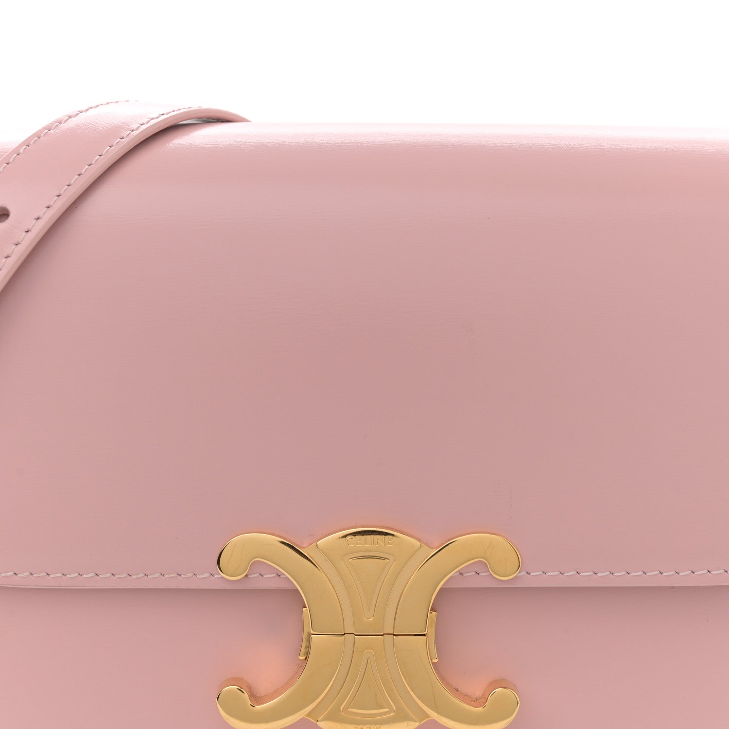 Celine Shiny Calfskin Teen Triomphe Vintage Pink 8 of 12