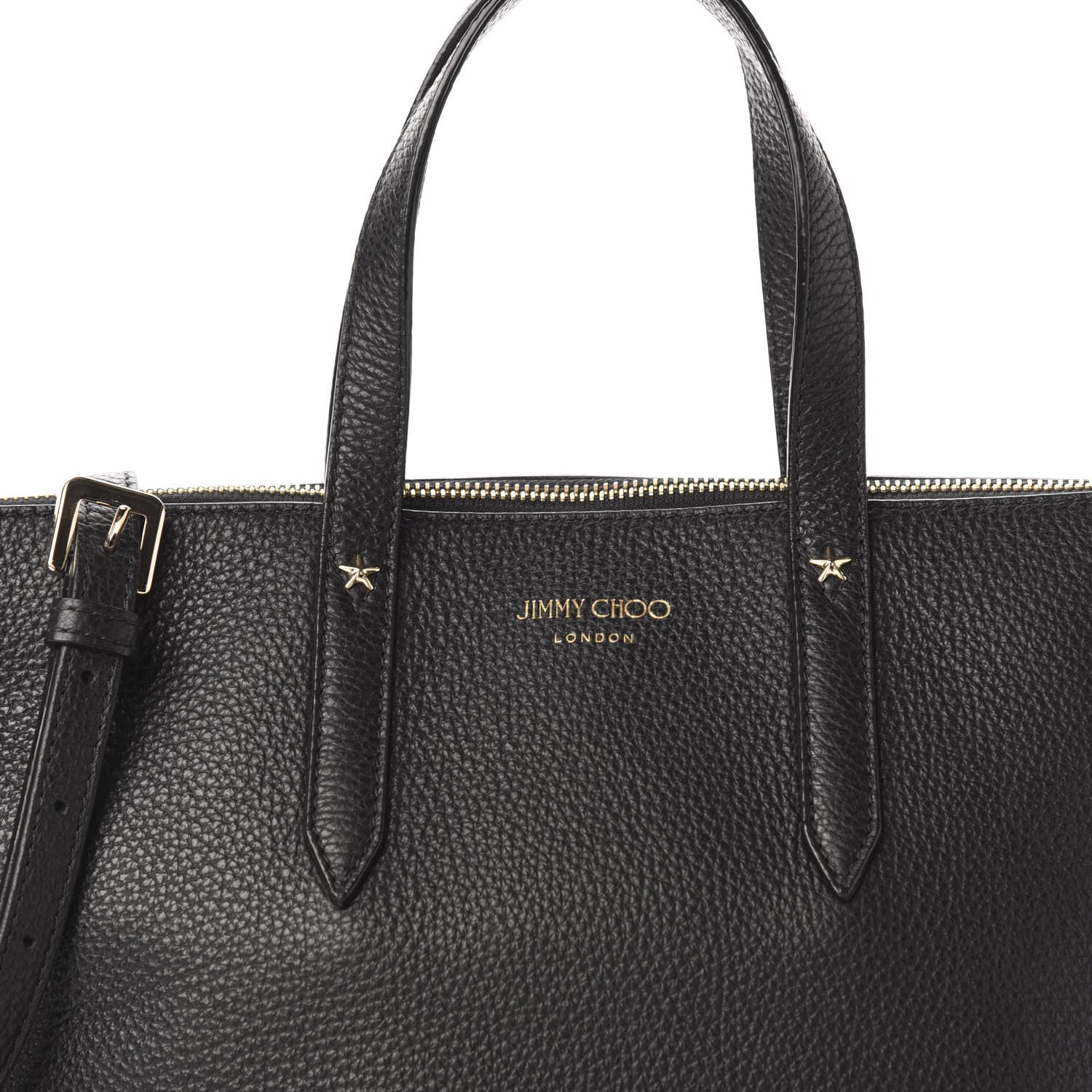 Jimmy Choo Grainy Calfskin Star Studded Bria Tote Black 10 of 10