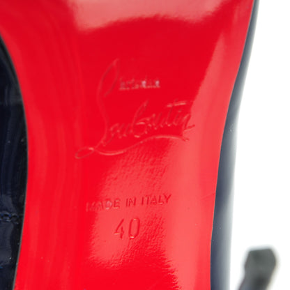 Christian Louboutin Patent Fifi 120 Pumps 40 Navy 7 of 9