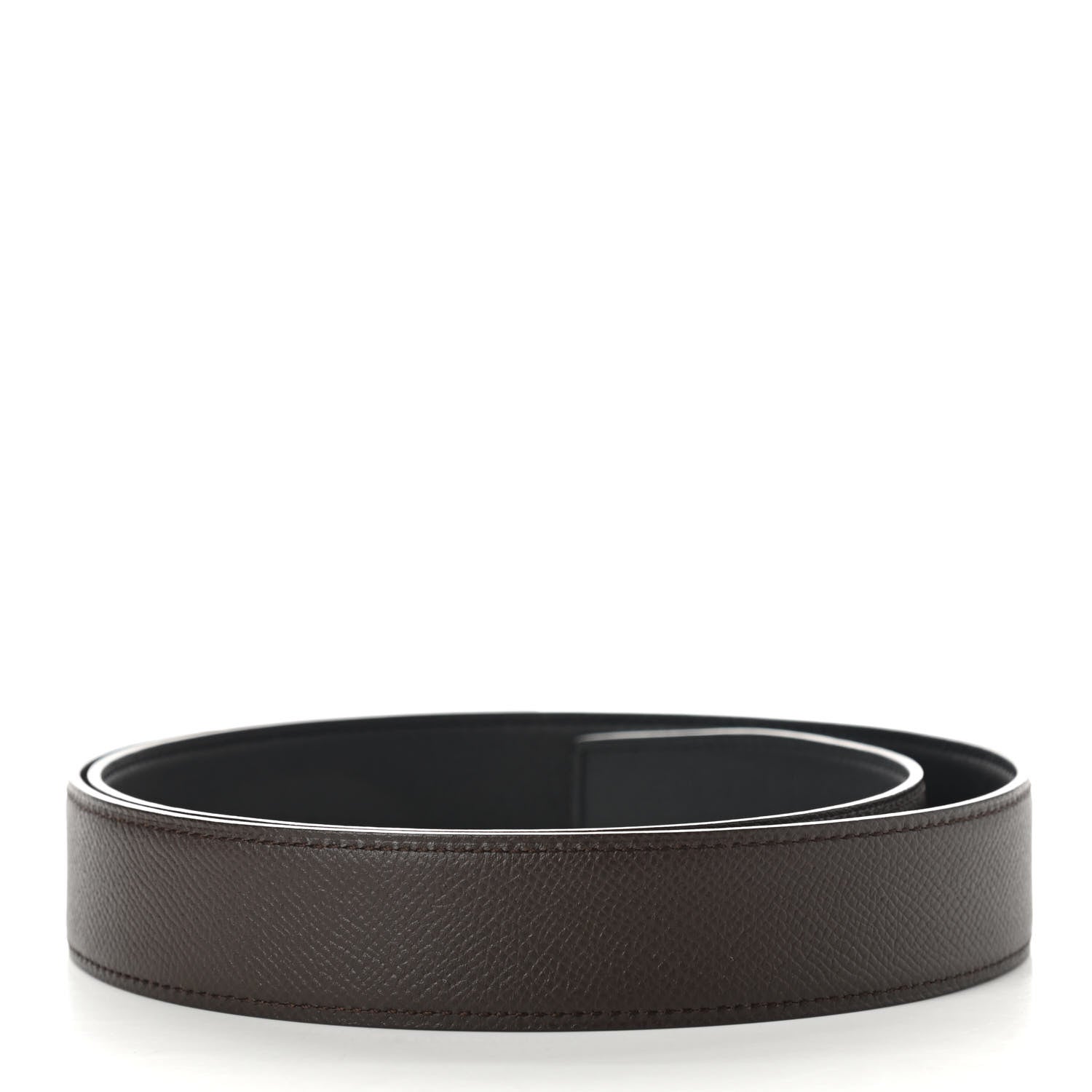 Hermes Epsom Swift 32mm Belt Strap 85 Chocolate Black 2 of 5