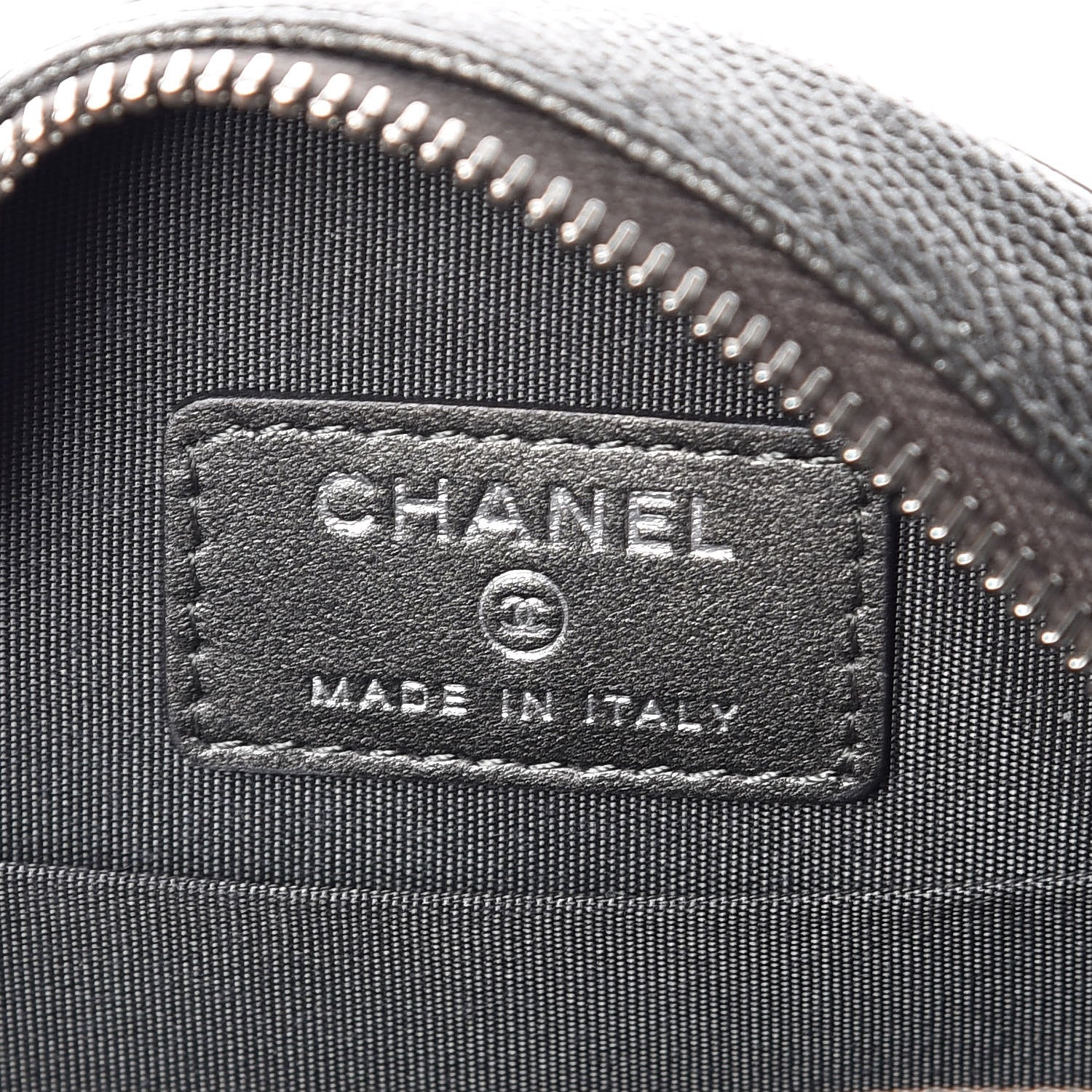 Chanel Metallic Caviar Quilted Round Filigree Crossbody Dark Silver 6 of 8