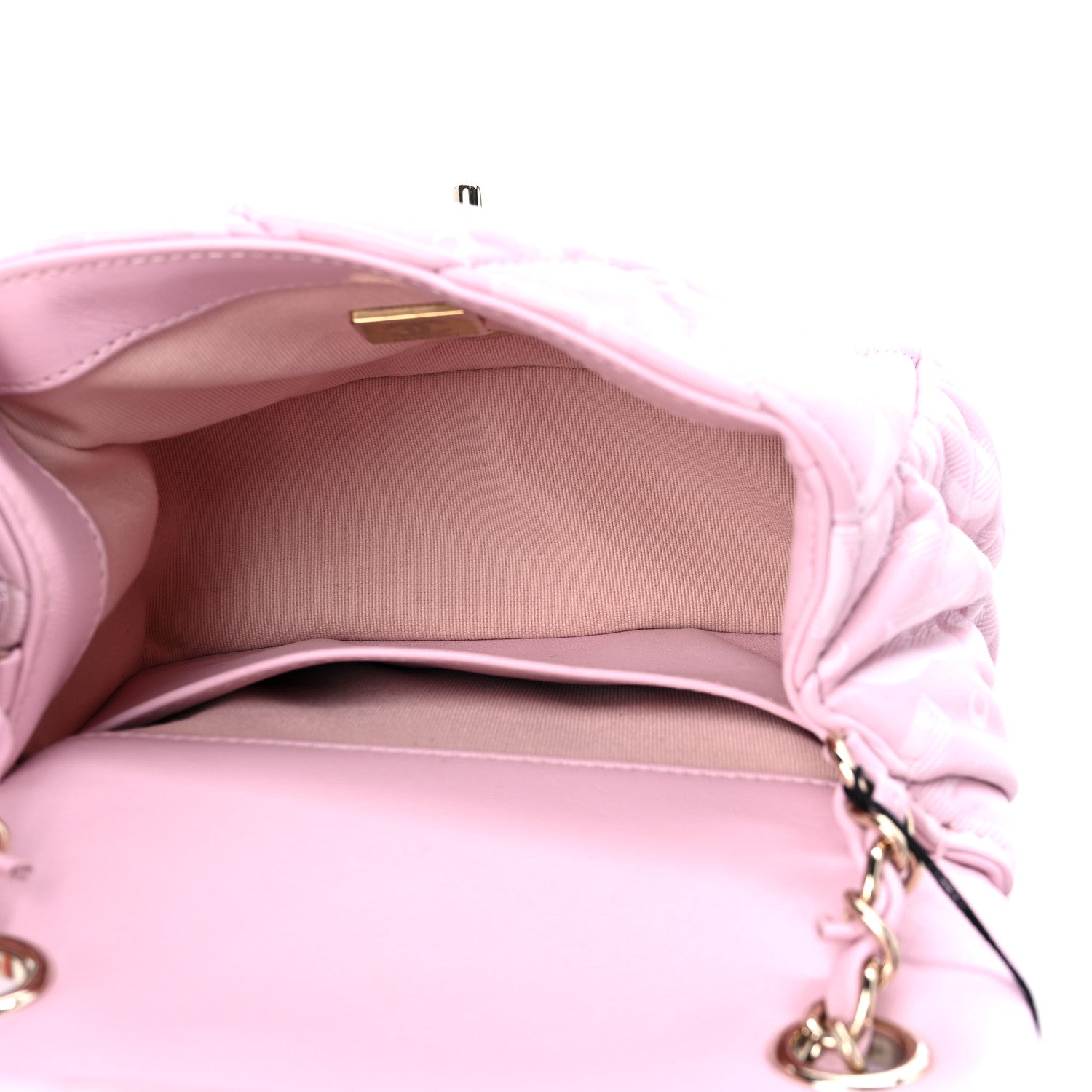 Chanel Printed Lambskin Quilted CC Mini Flap Pink 5 of 10