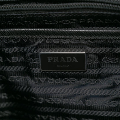 Prada Nylon New Vela Studded Backpack Black Cromo 6 of 9