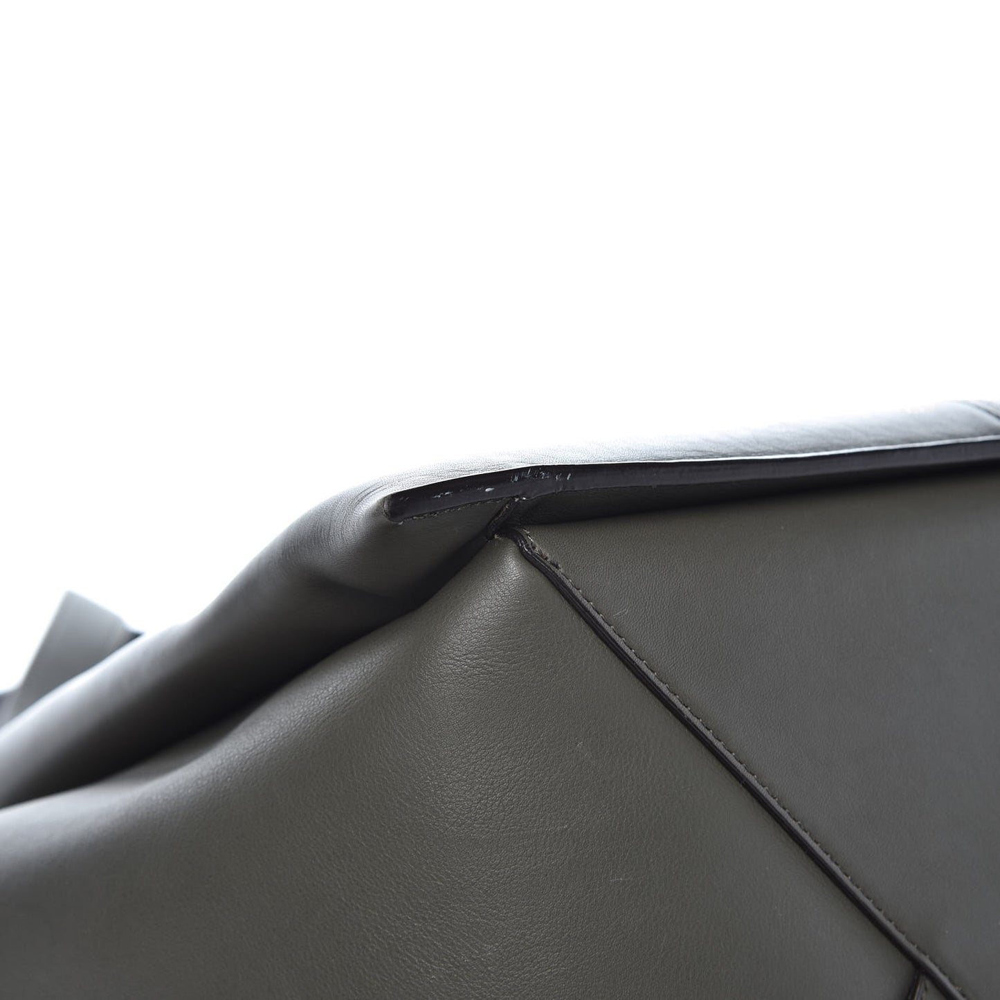 Supple Natural Calfskin Vertical Tri-Fold Bag Stone