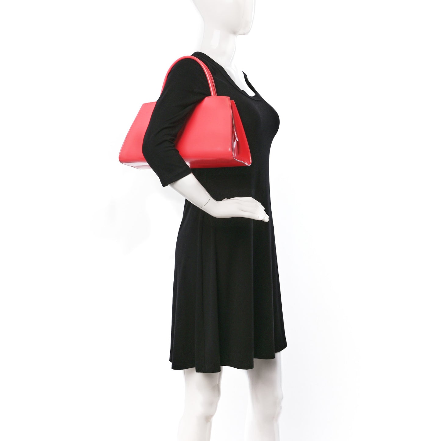 Spazzolato Architectural Line Horizontal Bag Corallo