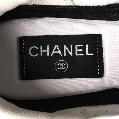 Chanel Suede Calfskin Quilted Sneakers 38.5 Black 8 of 9