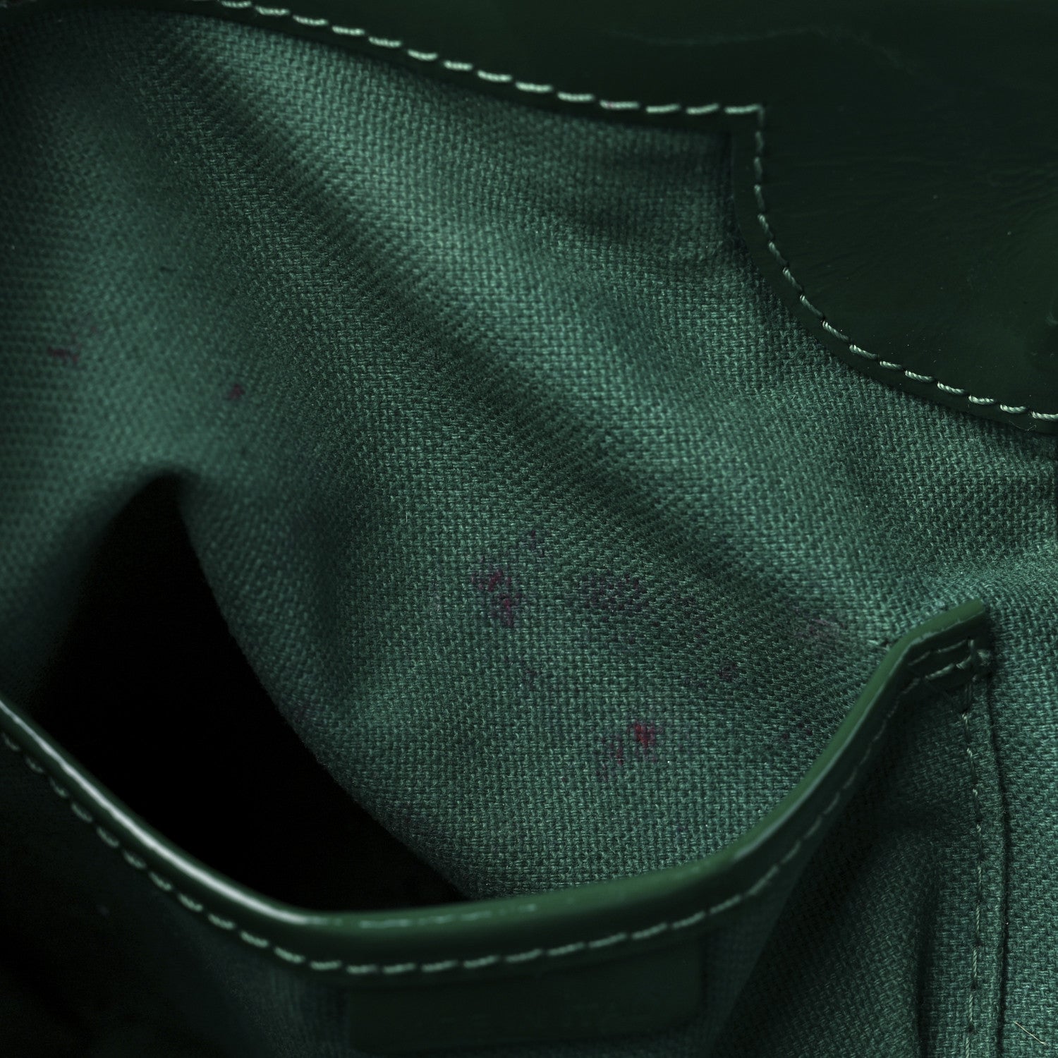 Burberry Patent Check Embossed Medium Anford Convertible Bowling Bag Dark Green 15 of 17