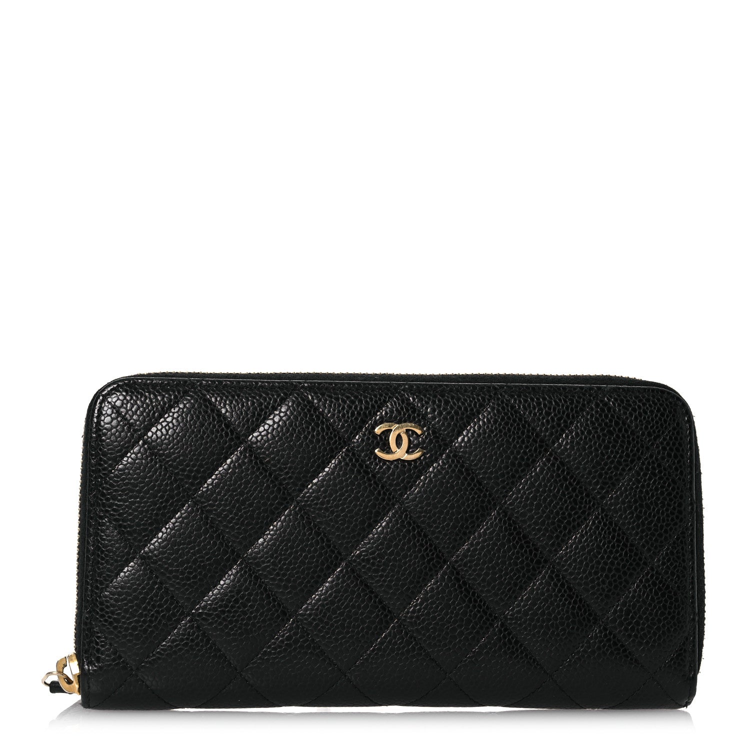 Chanel Caviar Quilted Large Gusset Zip Around Wallet Black 1 of 18