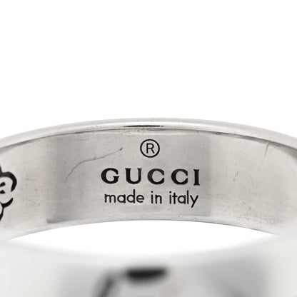 Gucci Sterling Silver Blind for Love Band Ring 55 7.25 4 of 5