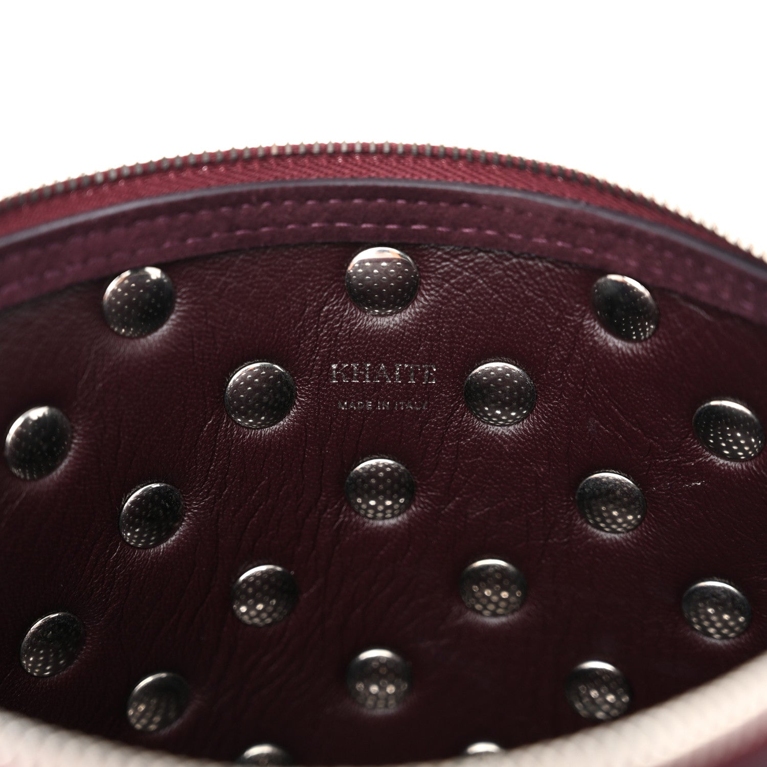 Khaite Suede Studded Lina Crossbody Bag Rouge Noir 5 of 9