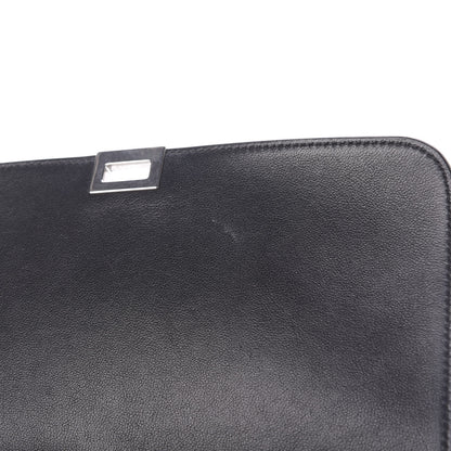 Celine Drummed Calfskin Suede Small Trapeze Black 9 of 13