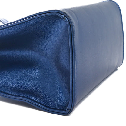 Telfar Metallic Vegan Leather Small Shopping Bag Cobalt 8 of 9