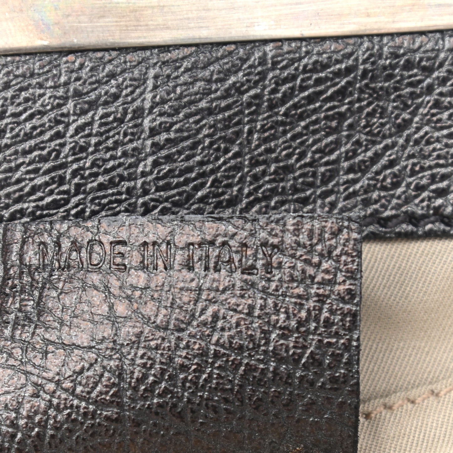Goatskin Frame Crossbody Bag Grey