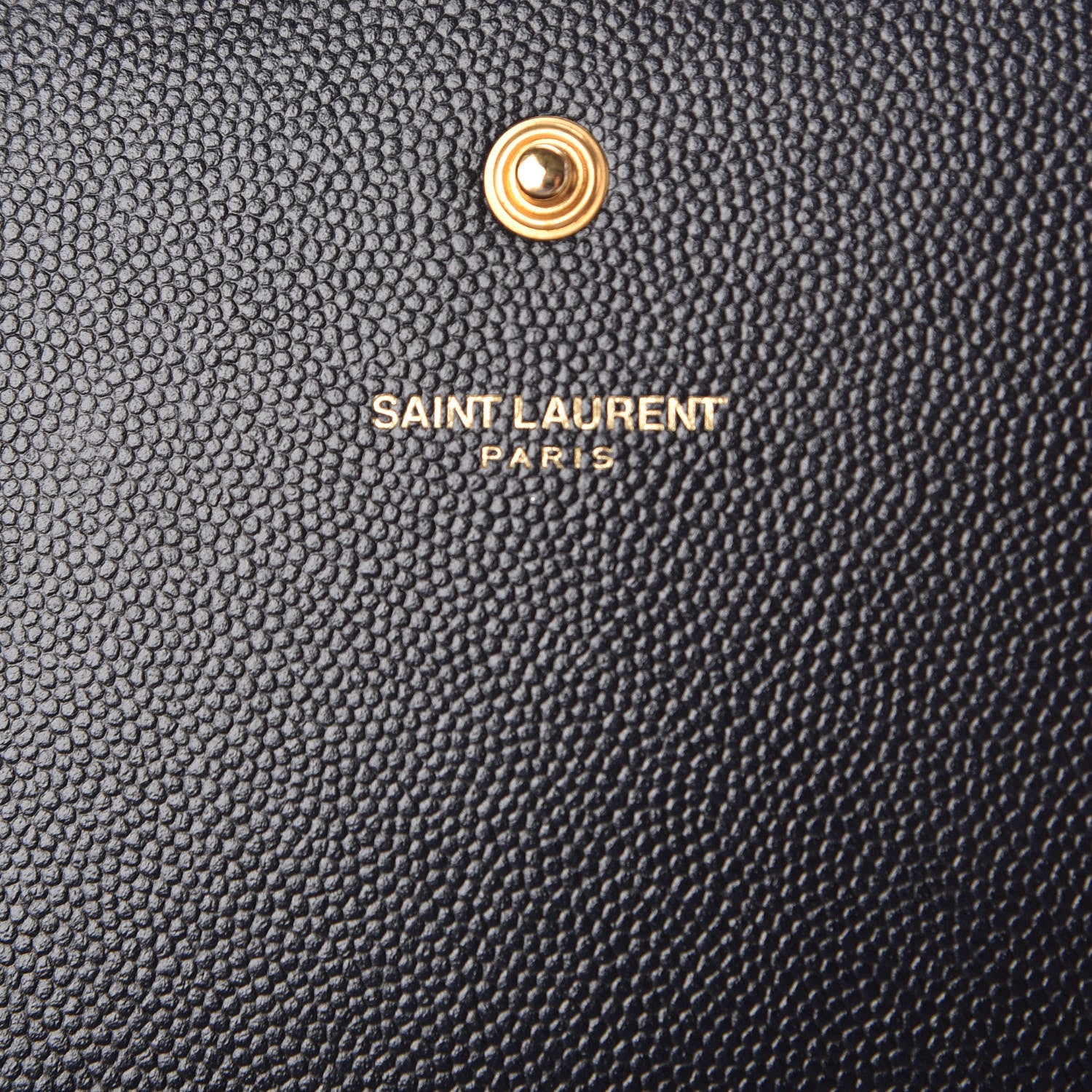 Saint Laurent Grain De Poudre Star Studded Monogram Wallet on Chain Black 6 of 10